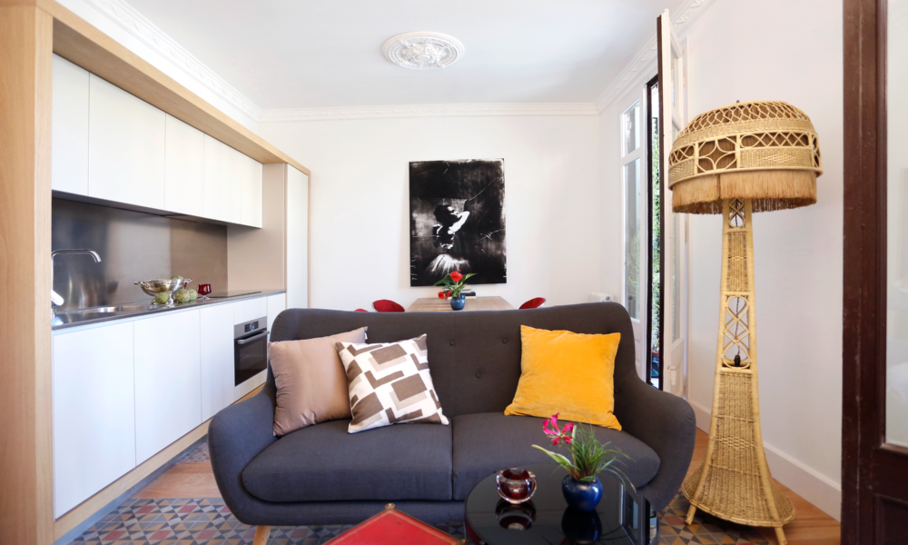 comedor Balmes Vision centrada con el sofa del comedor salon